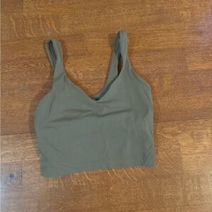 Green Sleeveless Crop Top